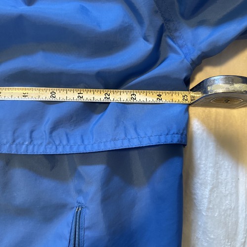 St. John's Bay Vintage Men's Blue Windbreaker Jacket XL Zip-Up with Hood - Picture 8 of 16