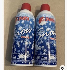 2 PK - Santa Snow Christmas NON - Flocking Spray 9oz Cans for Windows Trees New 