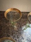 4 Vintage Tifton Depression Era Uranium Glass Sherry Glow Blacklight Gold Rim — photo 10
