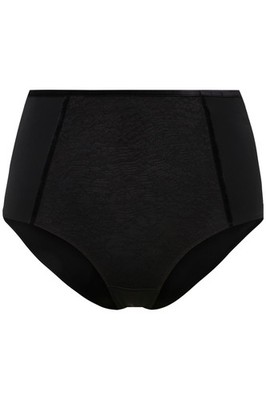 Ulla Popken große Größen Slip 42+ schwarz Maxislip Spitzeneinsatz Mikrofaser