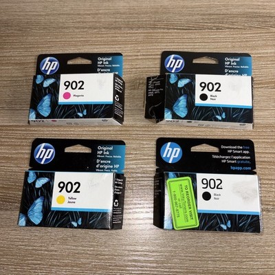Genuine HP 902 Ink 2 Black 1 Magenta 1 Yellow Bundle Of 4 Expired 1 Open Box New