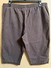 WHITE STAG COTTON BLEND CAPRI PANTS SZ XL (16-18) BROWN TAPERED LEG PULL ON — photo 3