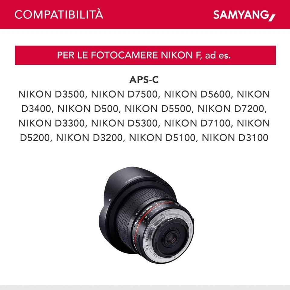 Samyang 8Mm F/3.5 DEMO UMC Ojo De Pez CS II Nikon F - Imagen 2 de 4