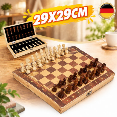 Schachspiel schach Schachbrett Holz hochwertig - Chess board mit Schachfiguren