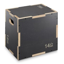 3 in1 Plyometric Plyo Box Soft Foam Jump Squat Training - 16" x 14" x 12" Black