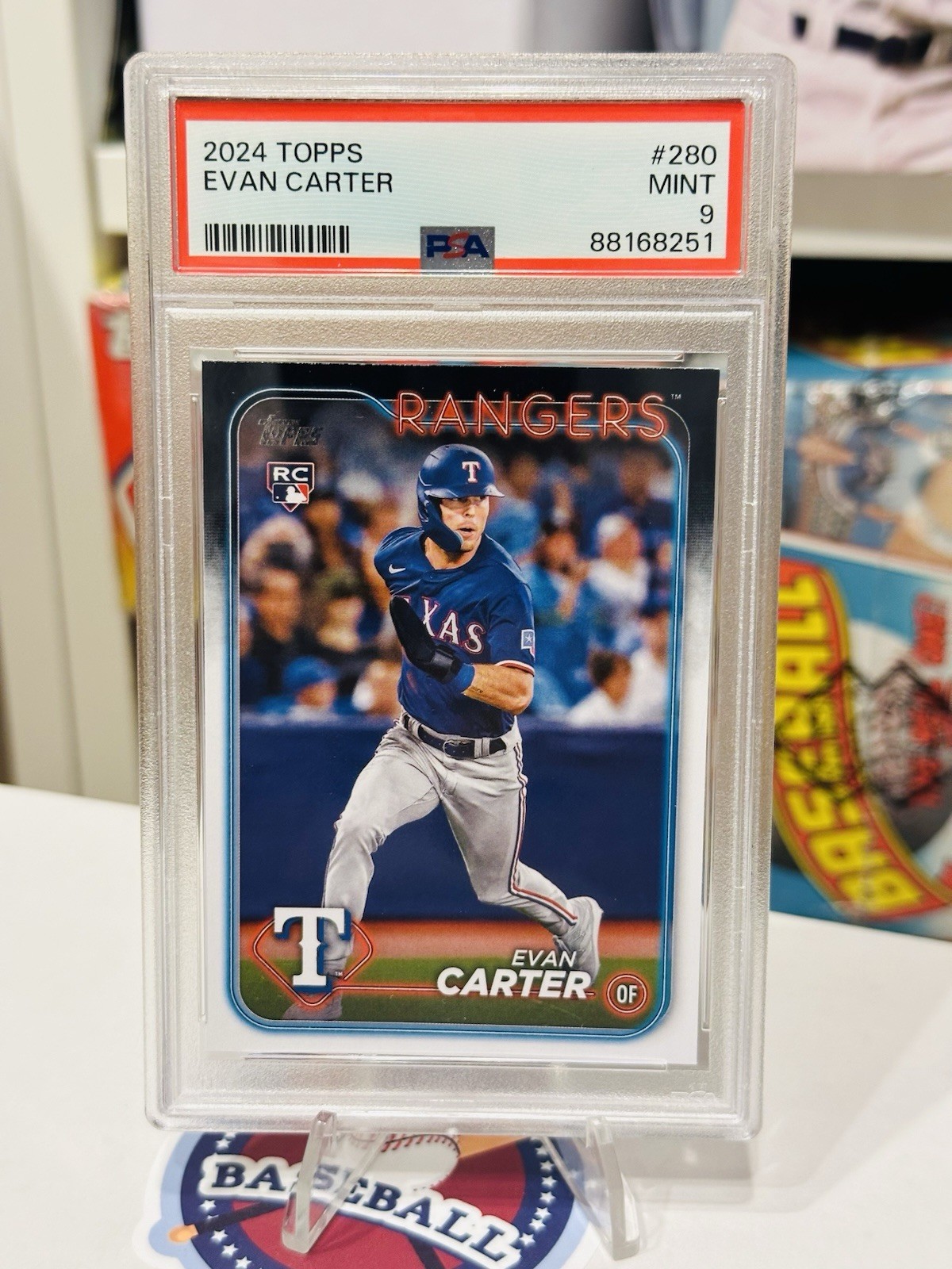 2024 Topps Evan Carter RC #280 PSA 9 **FREE SHIPPING**