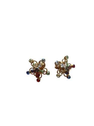 Pair of Vintage Masonic Order Of The Eastern Star Clip on Earrings