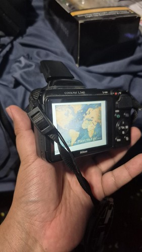Nikon Coolpix L340 Digital Camera Black 28x Zoom Tested See photos. - Picture 3 of 13