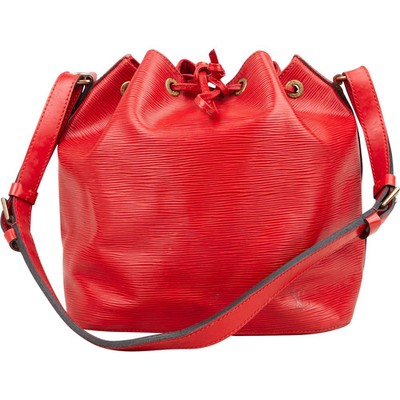 Louis Vuitton Red Epi Leather Sac Noé Petit Shoulder Bag Tasche