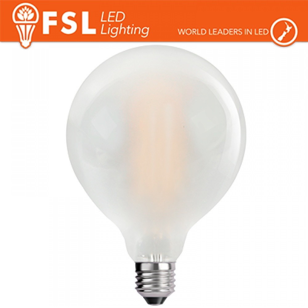 Lampadina LED G125 E27 14W Opale 3000K | Design d'Interni Vintage