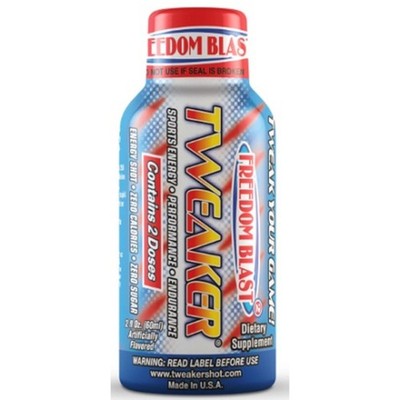 6x Tweaker Freedom Blast Energy Shot Cherry Lime Blue Raspberry Drink Bulk 2oz