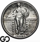 1924 Standing Liberty Quarter Full Head, Choice AU++/Unc FH