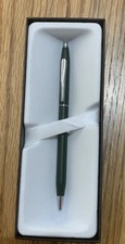 Cross Century Ballpoint Pen Matte Green  Chrome New In Box