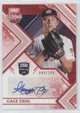 2018 Elite Extra Edition 15U National Team Signatures Red Gage Ziehl Auto a3i