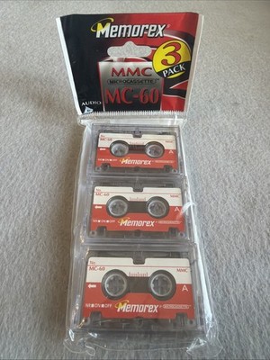Memorex MC-60 Audio MMC Micro Cassette Tapes New Sealed 3 Pack
