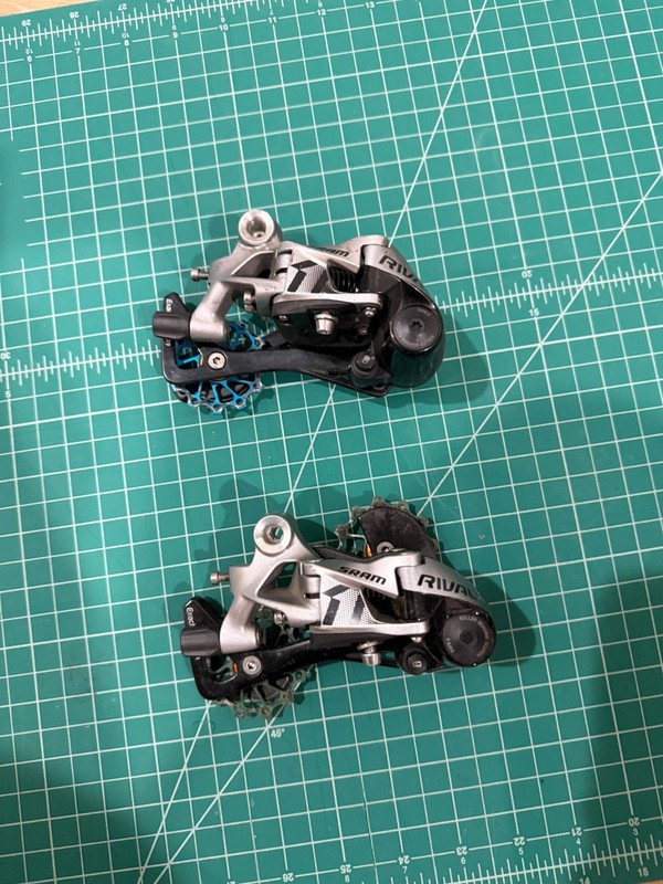2 SRAM Rival 1 Type 3 Rear Derailleurs. Long Cage.