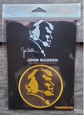John Madden Thanksgiving Memorial Jersey Patch Memorial Patch