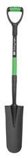Spade Shovel with Heavy Duty Carbon Steel Head Construction, Ergonomic No-Slip H