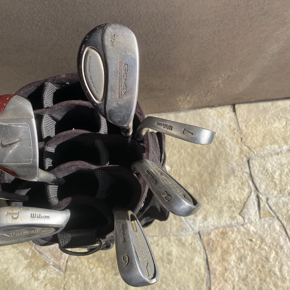 Винтажная сумка для гольфа Knight 13-позиционный разделитель с 8 клюшками для гольфа Wilson, Nike, Genex - Изображение 4 из 4