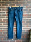 Pantalones de mezclilla Levis 512 ajustados cónicos para hombre lavado oscuro azul índigo W34 L30