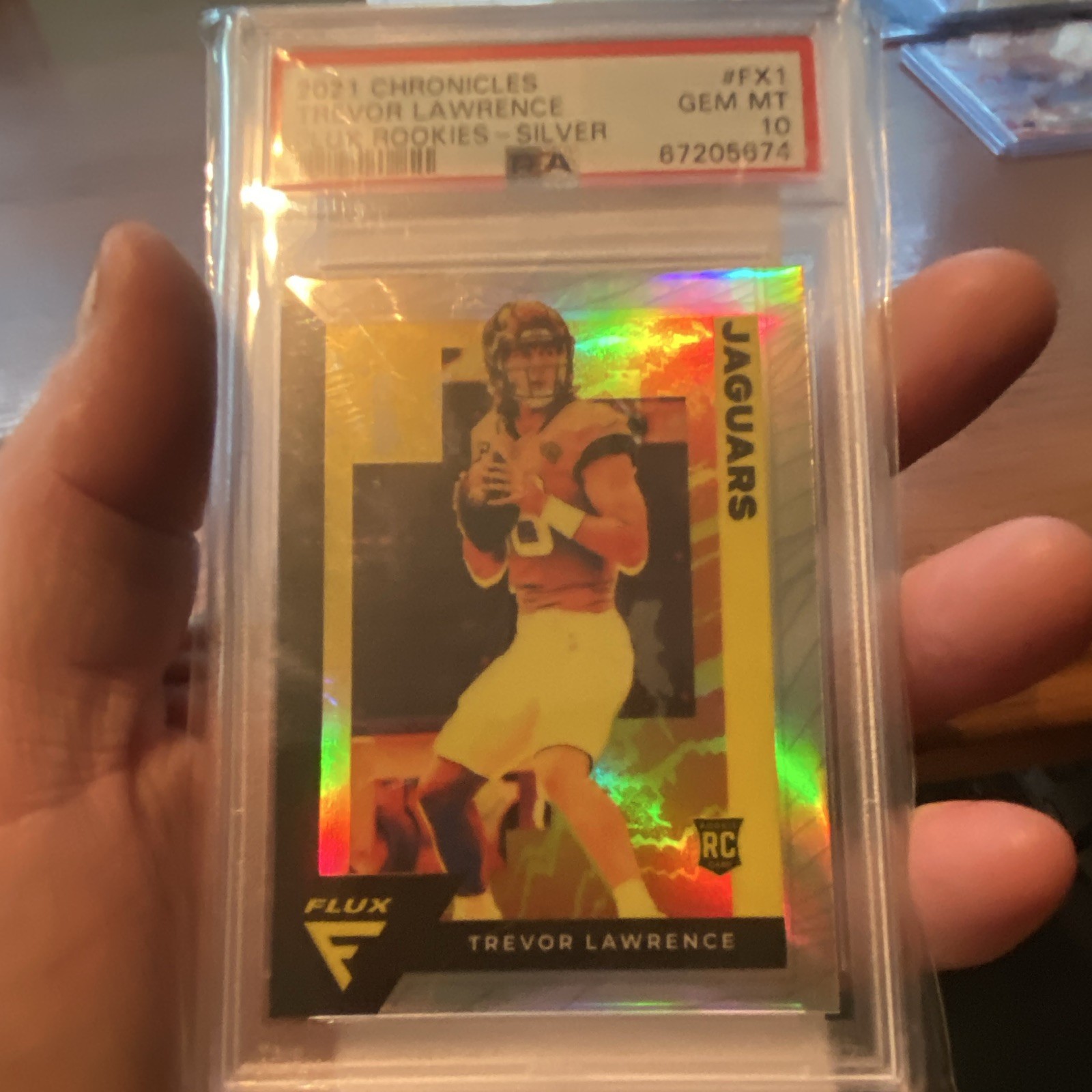 Trevor Lawrence Panini Chronicles Flux Rookies #FX1 Silver
