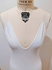 Intimately Free People Women's White Slip Dress Low V Neck Strappy- Size M/L — photo 1