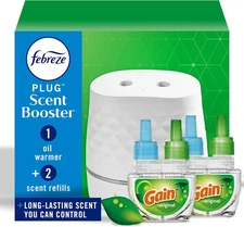 Febreze PLUG Scent Booster Starter Kit, Oil Diffuser, Air Freshener Plug In, Con