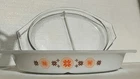 PYREX Town & Country~ 1.5 qt Covered Divided Dish ~ Orange and Brown VINTAGE