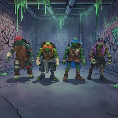 Lot of 4: 2014 Playmates Teenage Mutant Ninja Turtles Movie Action Figures - 5''
