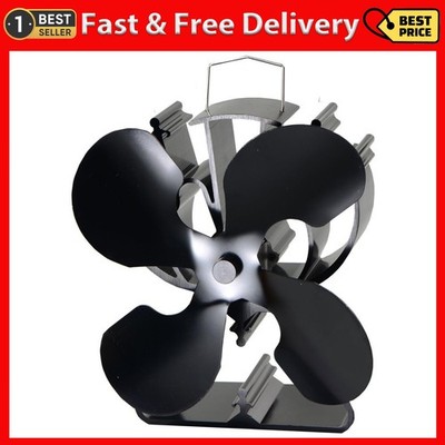 VODA 4-Blade Heat Powered Stove Fan for Wood/Log Burner/Fireplace increases 8...