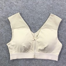 Tommie Copper Sports Bra Womens Large Zip Front Shoulder Support Copper Znergy