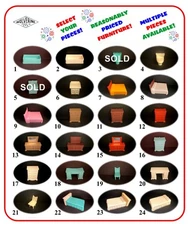 Vintage WOLVERINE 1/2" scale soft & hard plastic Dollhouse Furniture