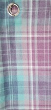 Curtains eyelet, Dunelm Purple Check fully lined. 168 x 237