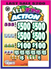 NEW pull tickets ALL IN ACTION .50c - LAST SA...