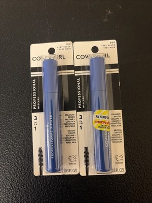 Covergirl Professional 3 In 1 Mascara 9ml / 0.3oz New 2PK--200 Very Black