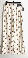 NWT Wild Fable Flannel Pajama Pants S Teddy Bear Cream Fall Winter Womens
