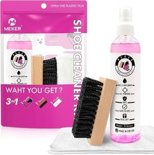 Meker Bottle Cleaner Brush Cloth 3 Piece Shoe Cleaner Kit