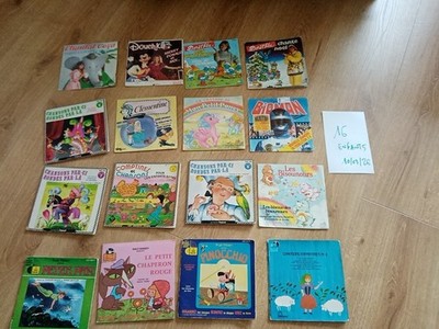 special kinder / Konvolut 16 Schallplatten 45 Umdrehungen / Bioman / Dorothee / Disney / Goya