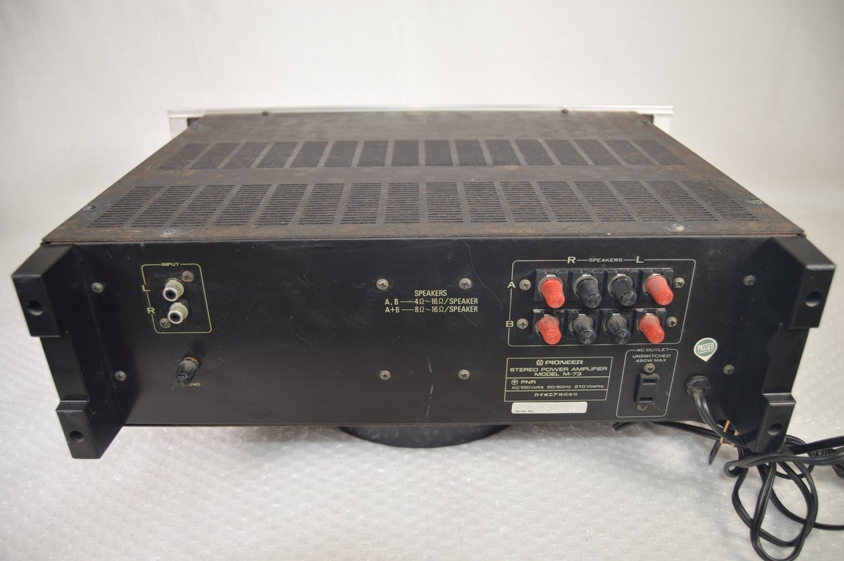 Pioneer M-73 Audio Stereo Power Amplifier AC100V Silver Working | eBay