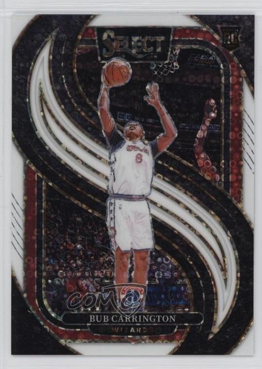 2024 Panini Select Premier Level White Disco Prizm 21/75 Bub Carrington #197 5y7