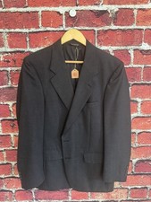 Vintage BURBERRY Men's BURBERRY'S Charcoal Sport Coat Blazer Wool 40 Regular