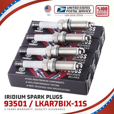 4PCS LKAR7BIX11S Spark Plugs Fits For Honda Toyota Mazda Nissan INFINIT 93501