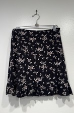 Abercrombie Fitch Floral Mini Skirt Size Small Ditzy Feminine Ruffle Hem Boho