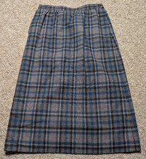 Vintage Pendleton Wool Plaid Skirt Made In USA Size 6