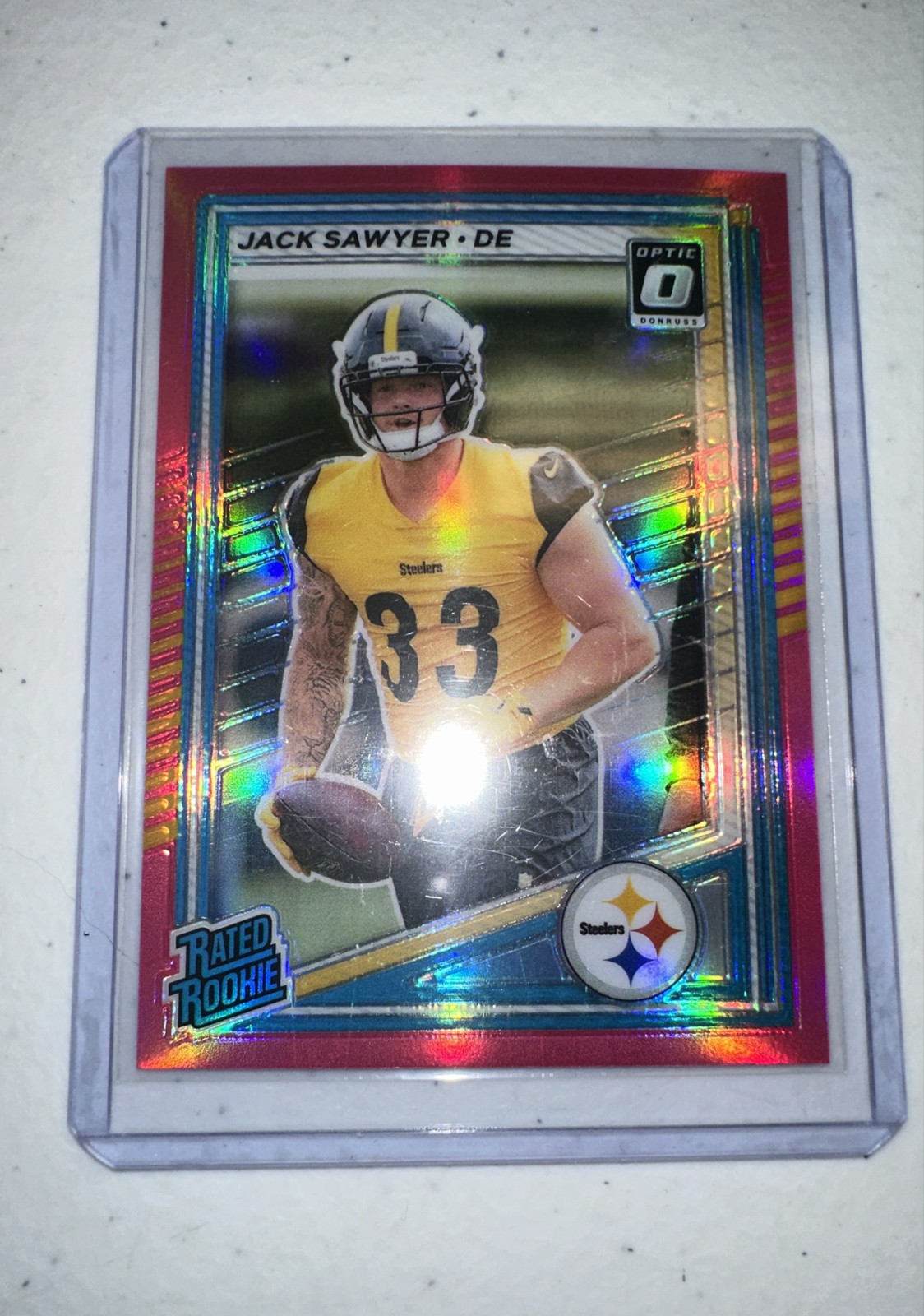 2025 Panini Donruss Optic - Rated Rookie Jack Sawyer #220 Pink Prizm (RC)