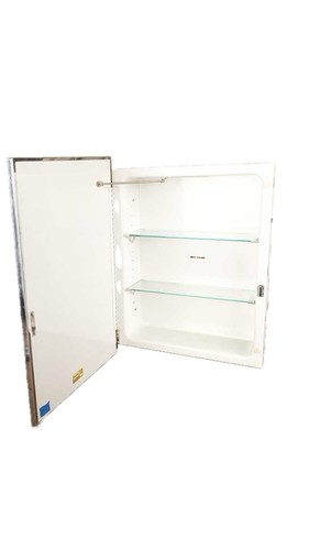 Vintage recessed Wall-Mounted Medicine Cabinet with Glass Shelves