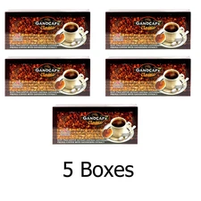 5 Pack Ganocafe Classic Coffee with Ganoderma Lucidum – 30 Sachets Each