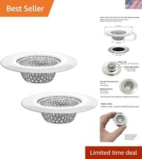 Modern Stainless Steel Drain Strainer for 1.25" Sinks - Easy Clean Efficient