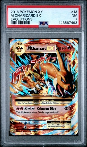 2016 POKEMON XY EVOLUTIONS #13 M CHARIZARD EX PSA 7