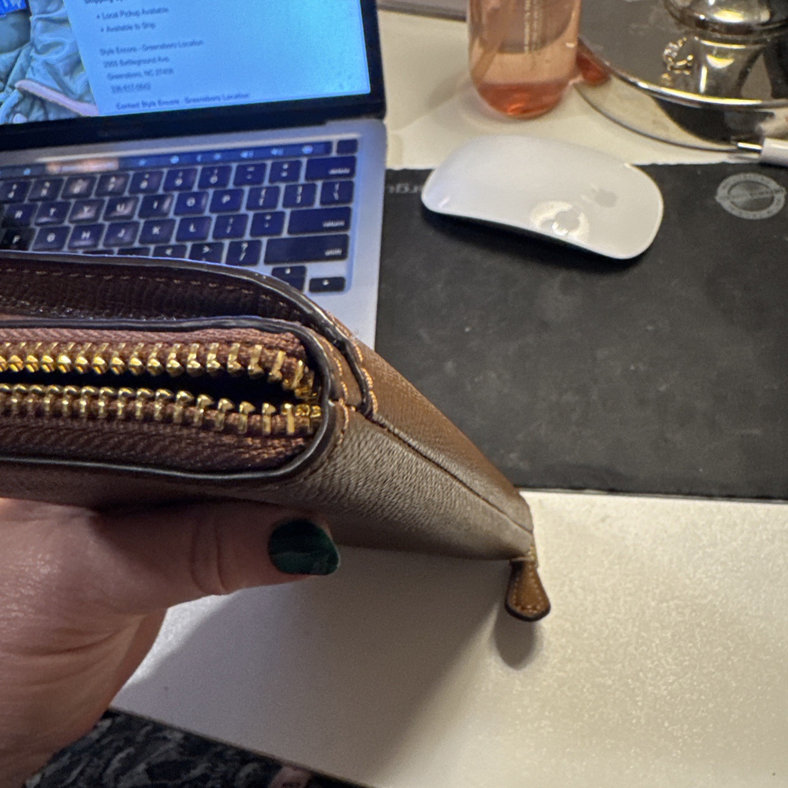 Coach Colorblock Multifunction brown Crossgrain L… - image 8